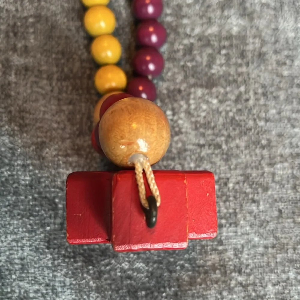Vintage Wooden Oversized Childrens Rosary
